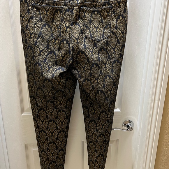Ellen Tracy Gold Baroque Jeans Sz 12 - Picture 4 of 5